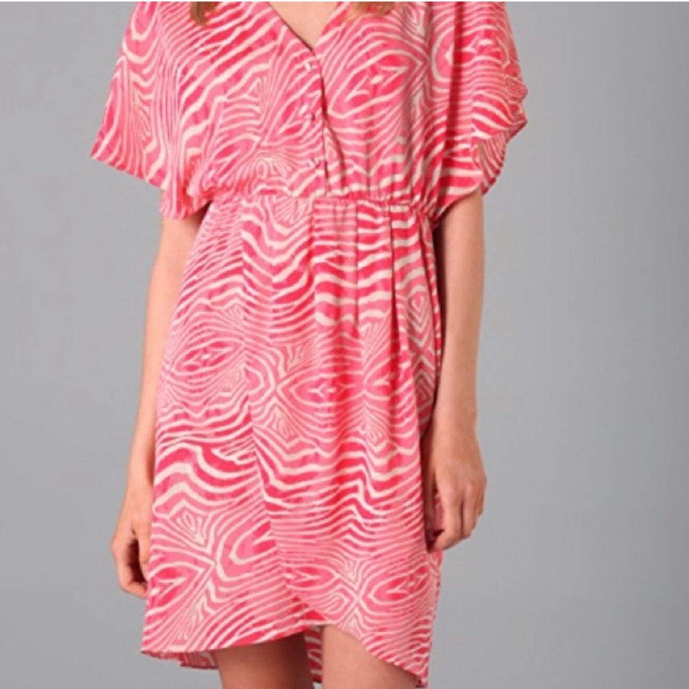Alice + Olivia Guyana Silk Blend Button Front Dress Size XS